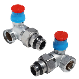 R403TG Micrometric double angle valve with thermostatic option