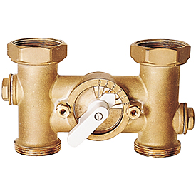 R295 Four-way mixing valve male-female connections