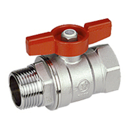 R254D Ball valve, female-male connections